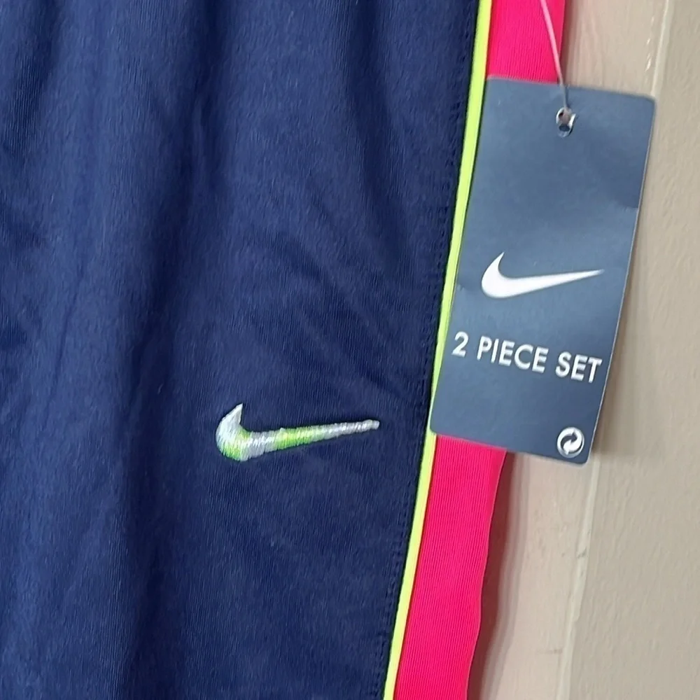 Brand New Nike Tracksuit Zip Up Jacket Track Pants Navy Blue Hot Pink Sporty - Picture 10 of 15